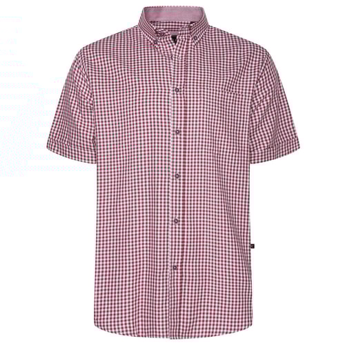 KAM Kurzarmhemd mit klassischem Vichy-Karo, Rot